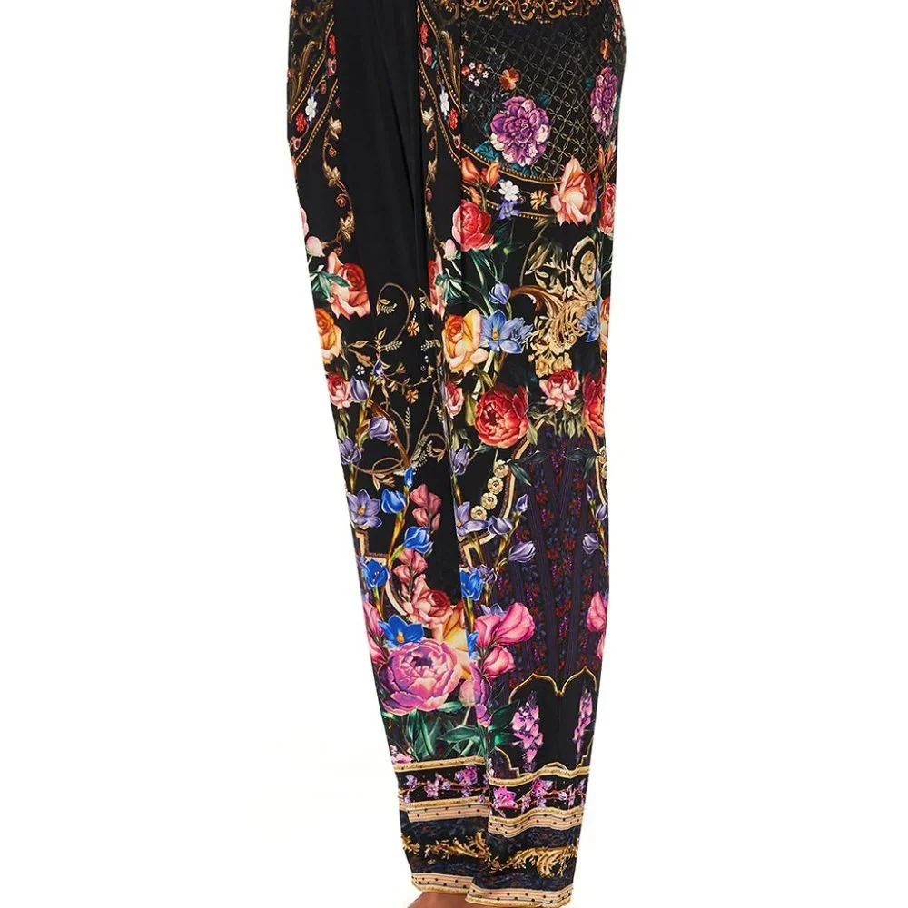 Camilla Harem Pants With Front Pleats Blushing Manor - Size XXL - Picture 3 of 4